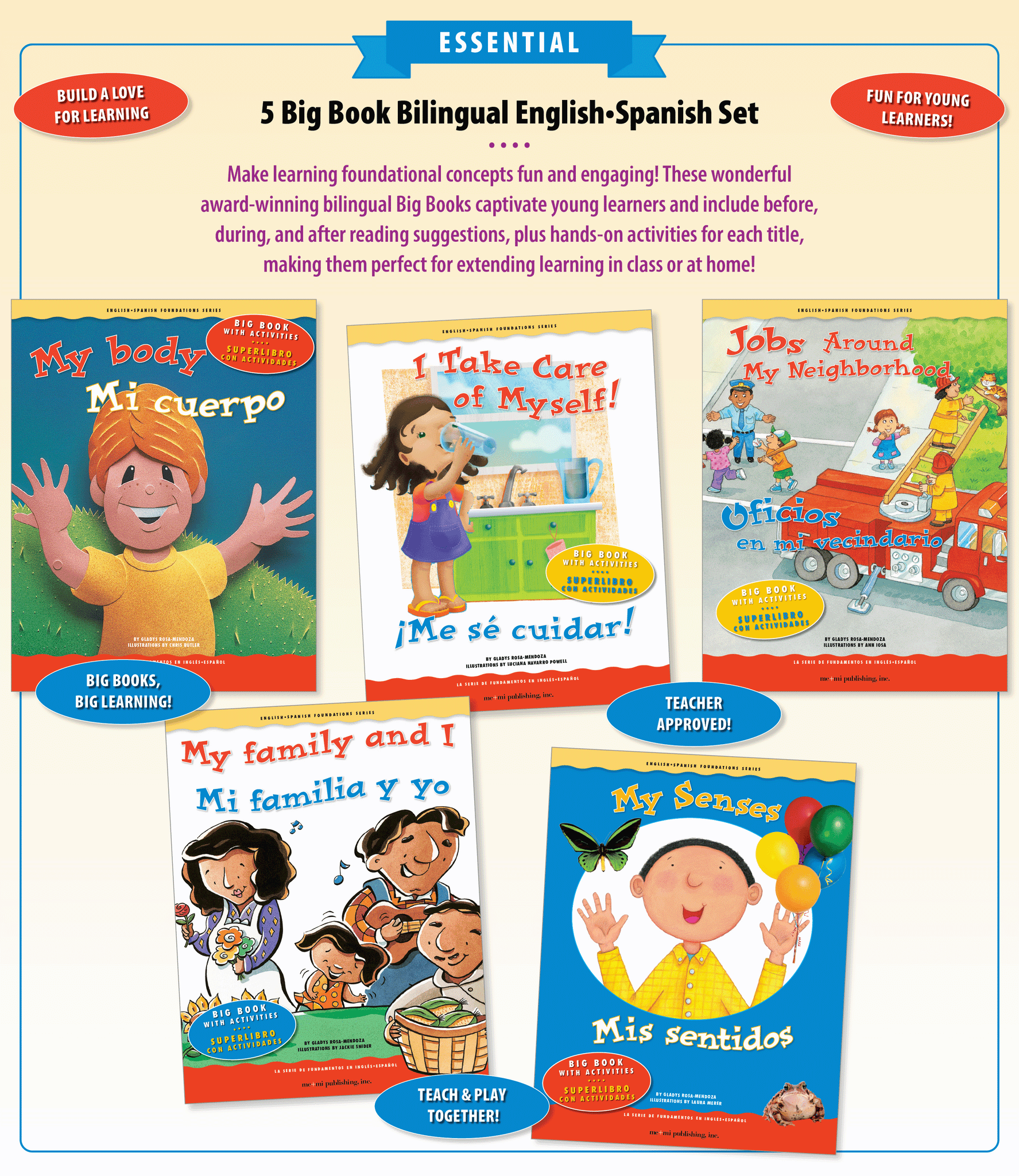 5 Big Book English & Spanish Essential Bundle