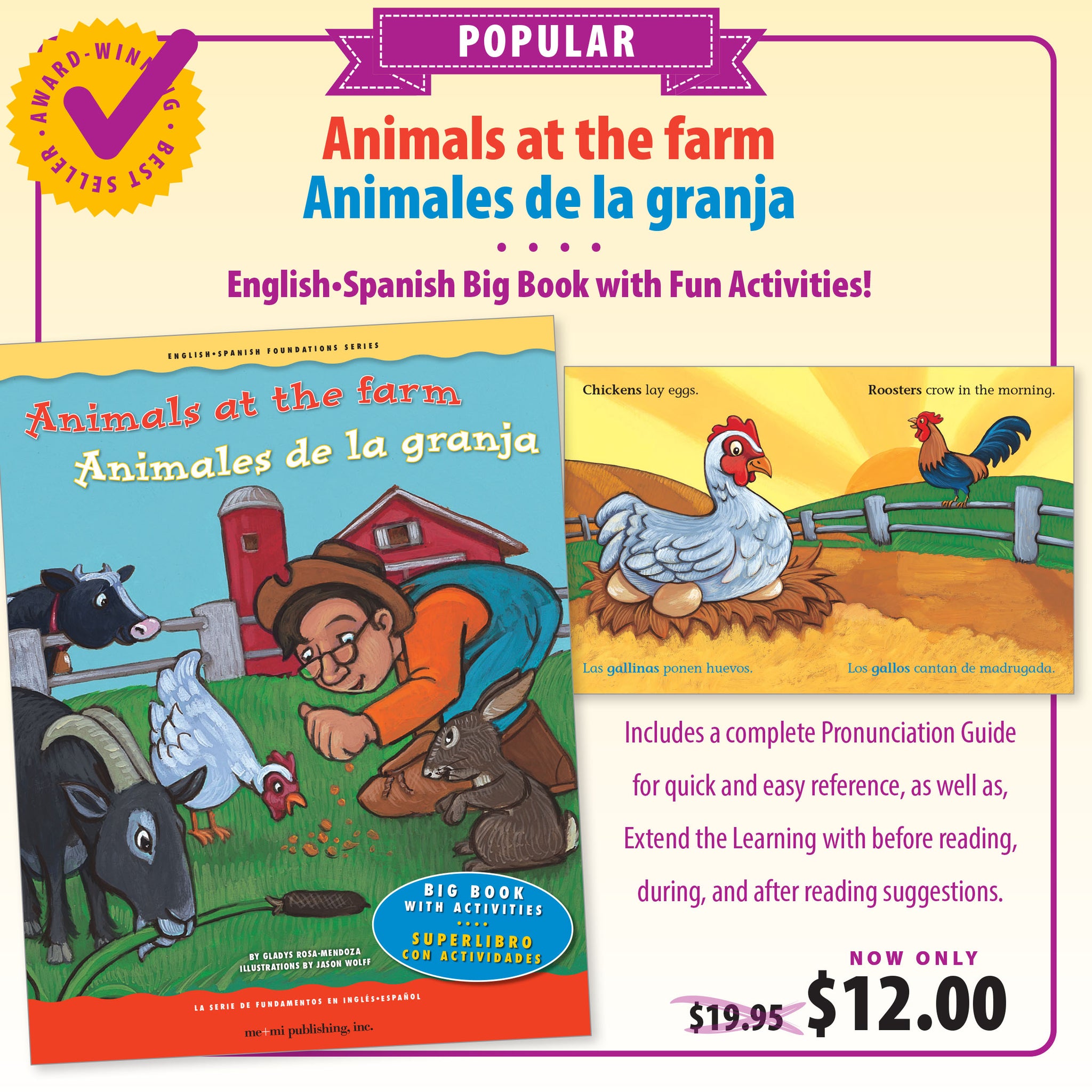 Animals at the Farm Big Book / Animales de la granja